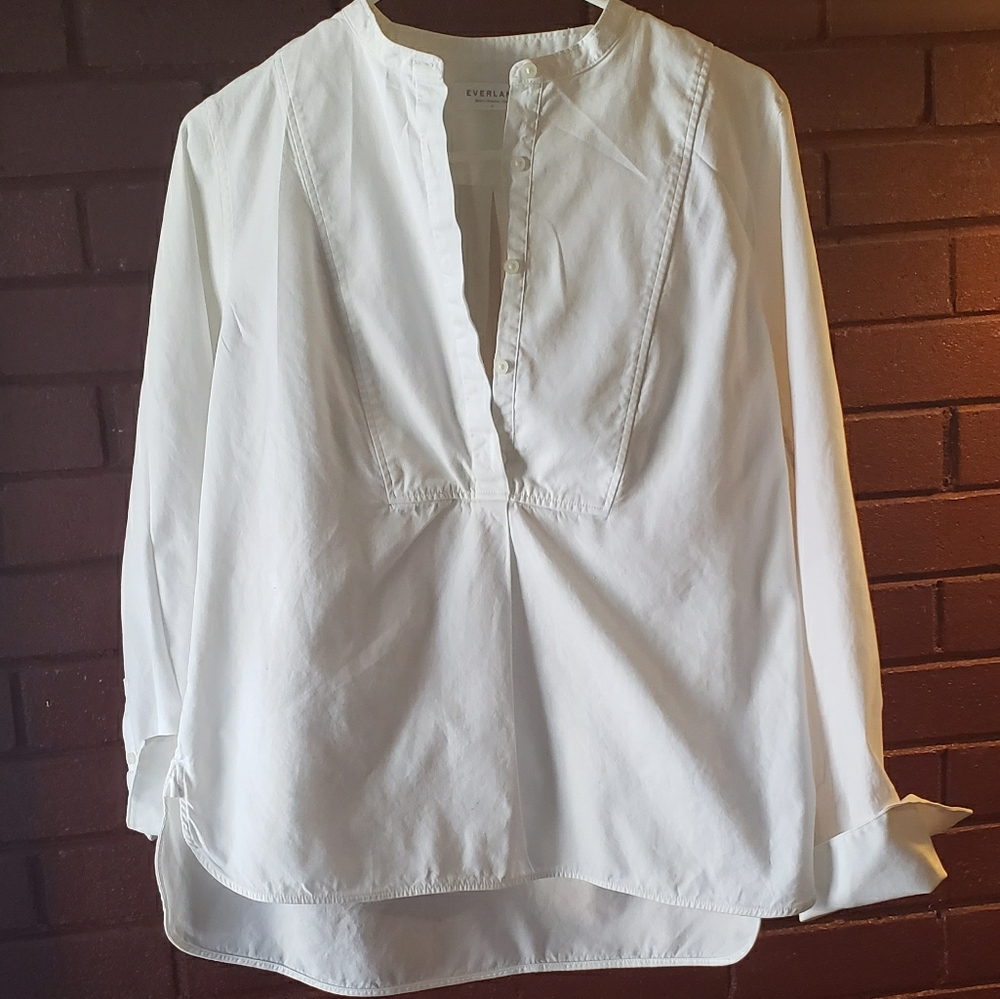 Everlane The Japanese Oxford Bib Collarless Shirt